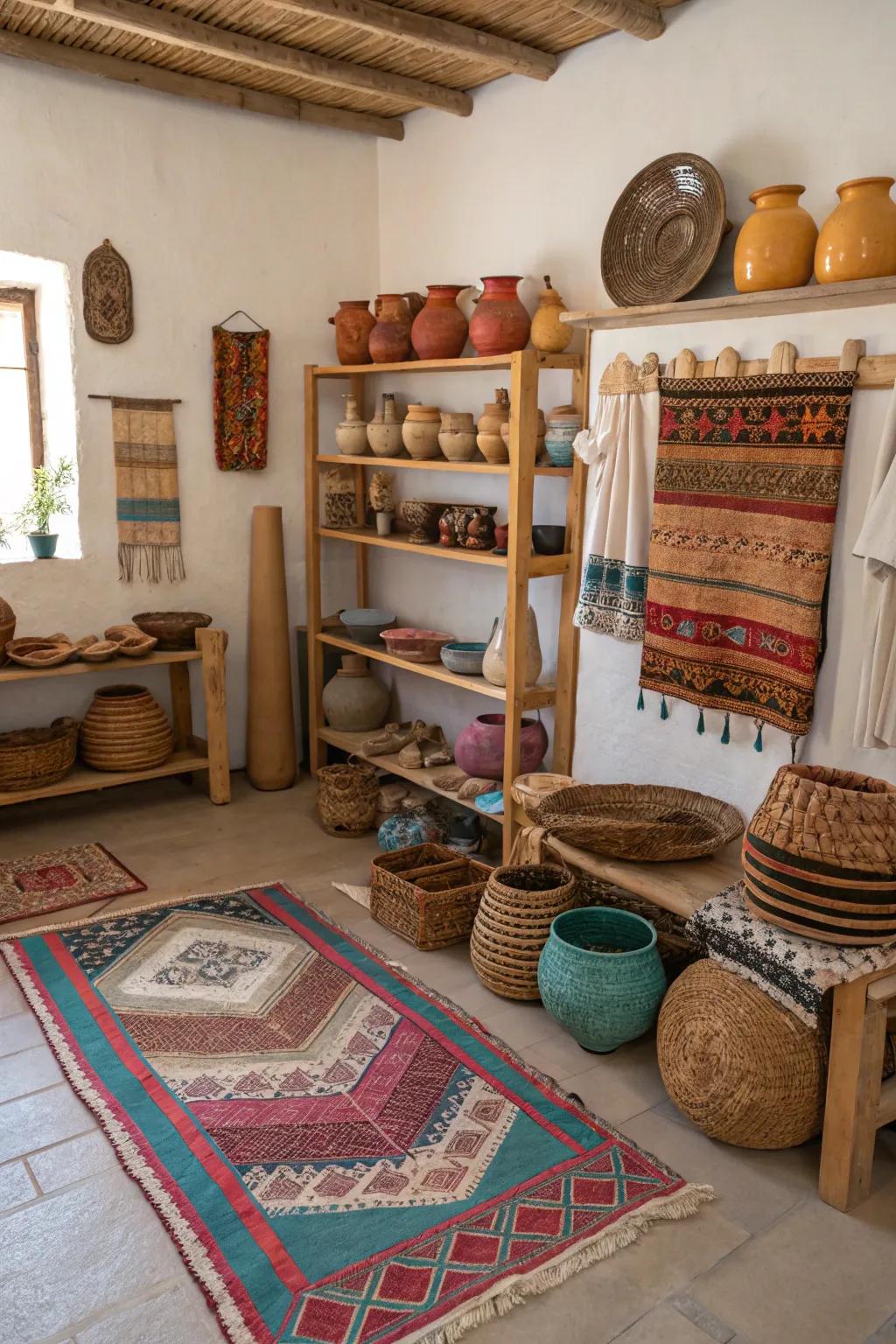 Handcrafted accents add intimate touches to your decor.