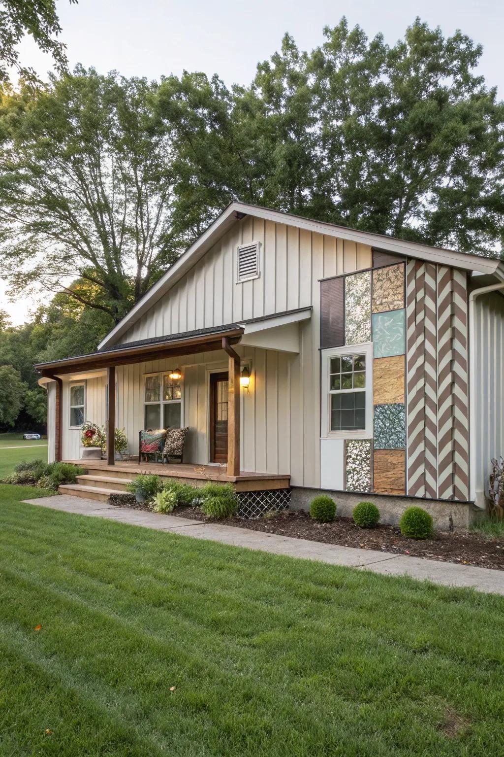 Feature walls inject depth and captivation into the cladding.