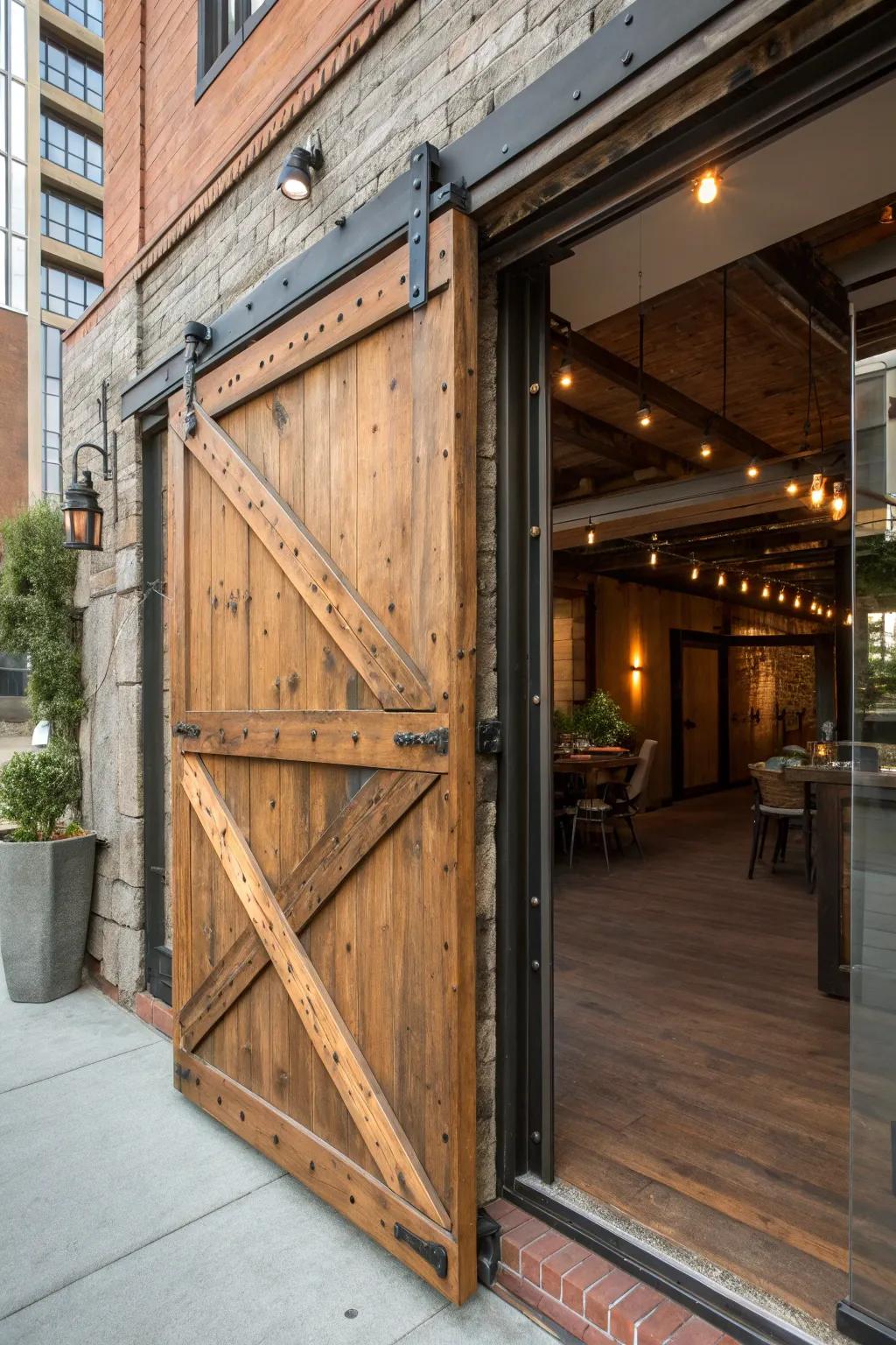 Add a touch of rustic elegance to your home with handcrafted barn doors.