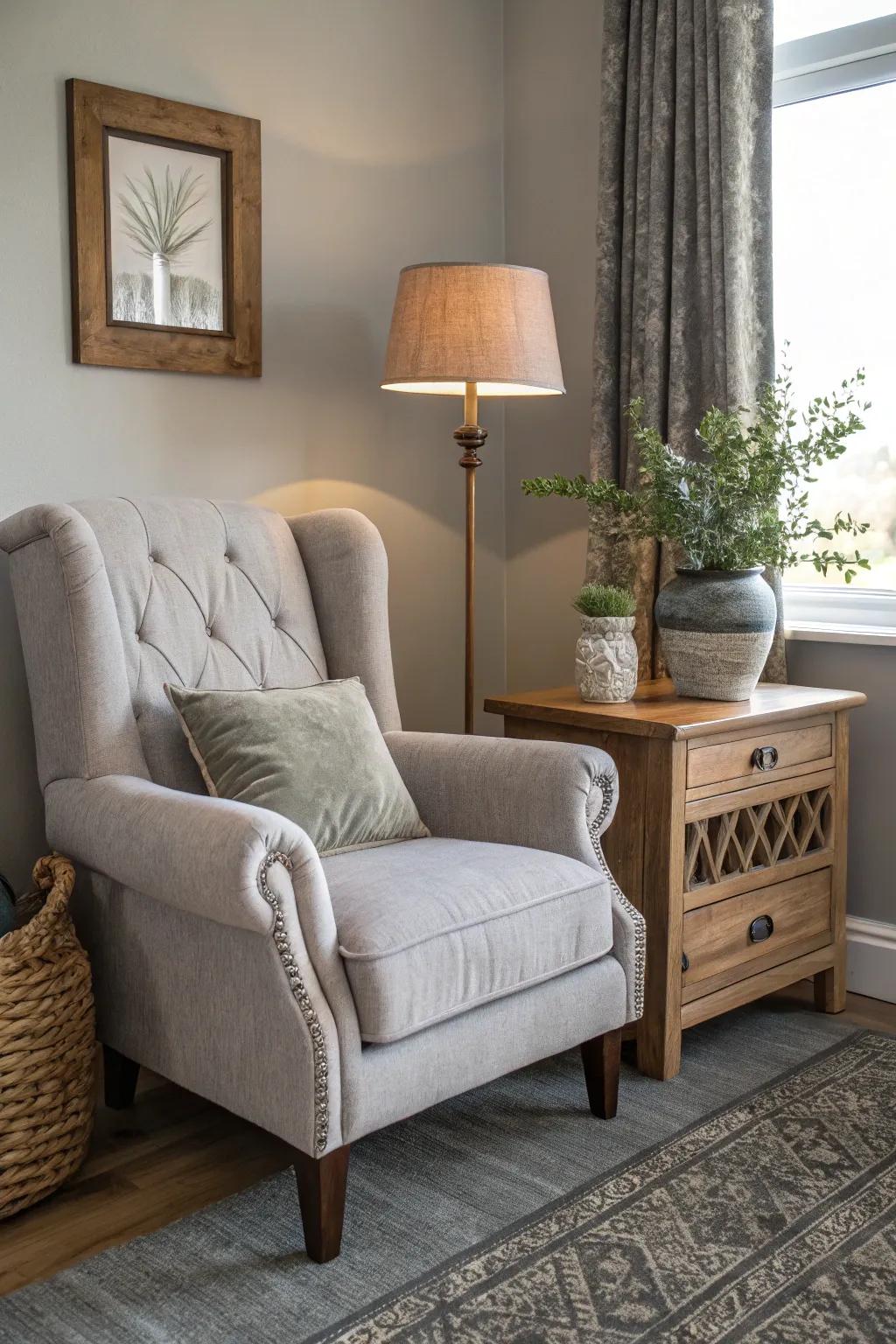 Cozy corners for relaxation and reading.