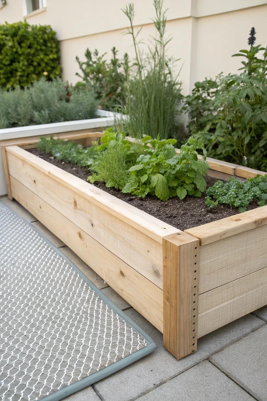 Discover the elegance of capillary matting for your raised beds – where simplicity meets nature's touch.