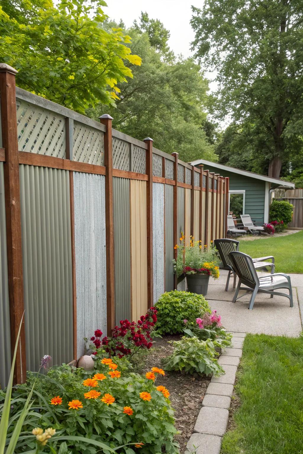 Alternating models bring unique visual interest to fencing.