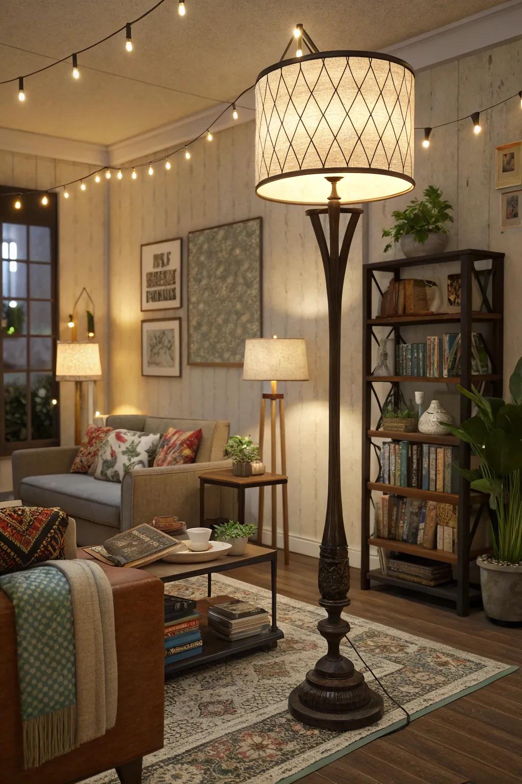 Create versatile ambience with layered lighting in your Sims 4 living room.