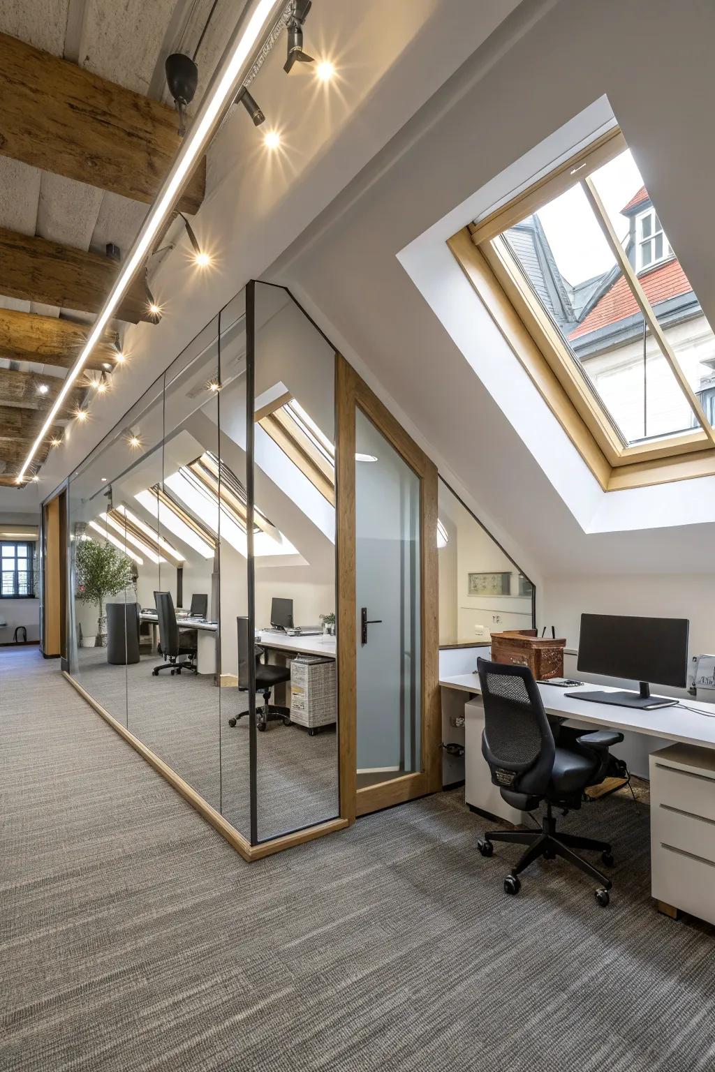 Using mirrors to broaden the visual space