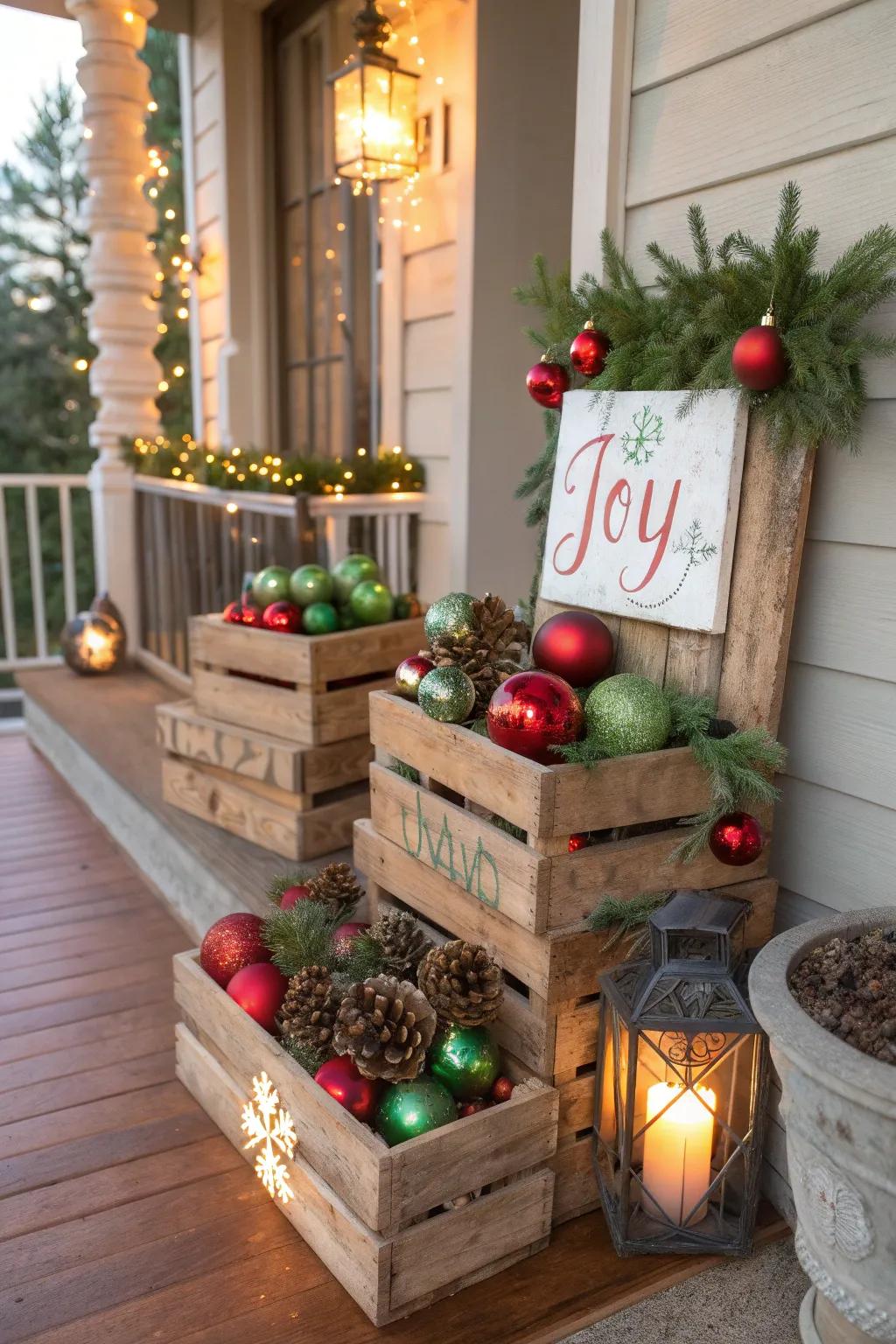 Wooden elements bring rustic charm.