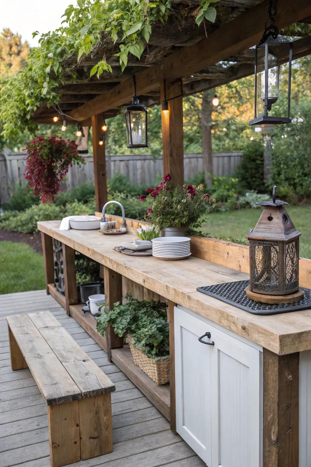 DIY with recycled materials for a unique, eco-friendly kitchen.