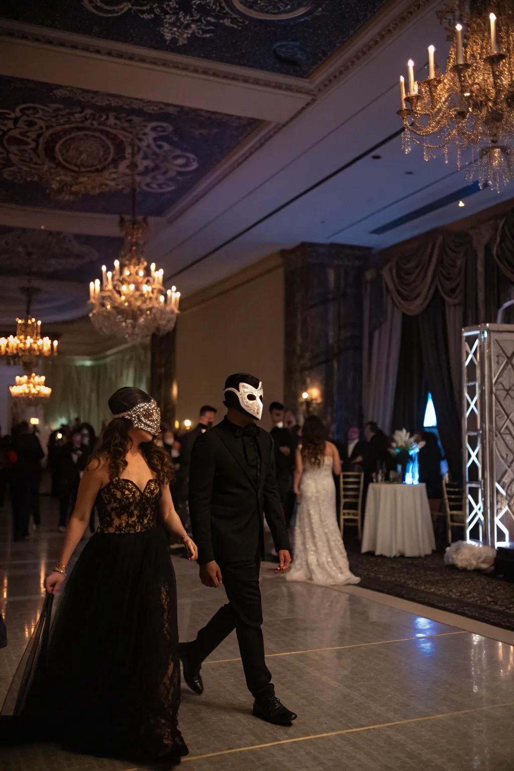 Add mystique and elegance with an enchanted mask celebration at home.