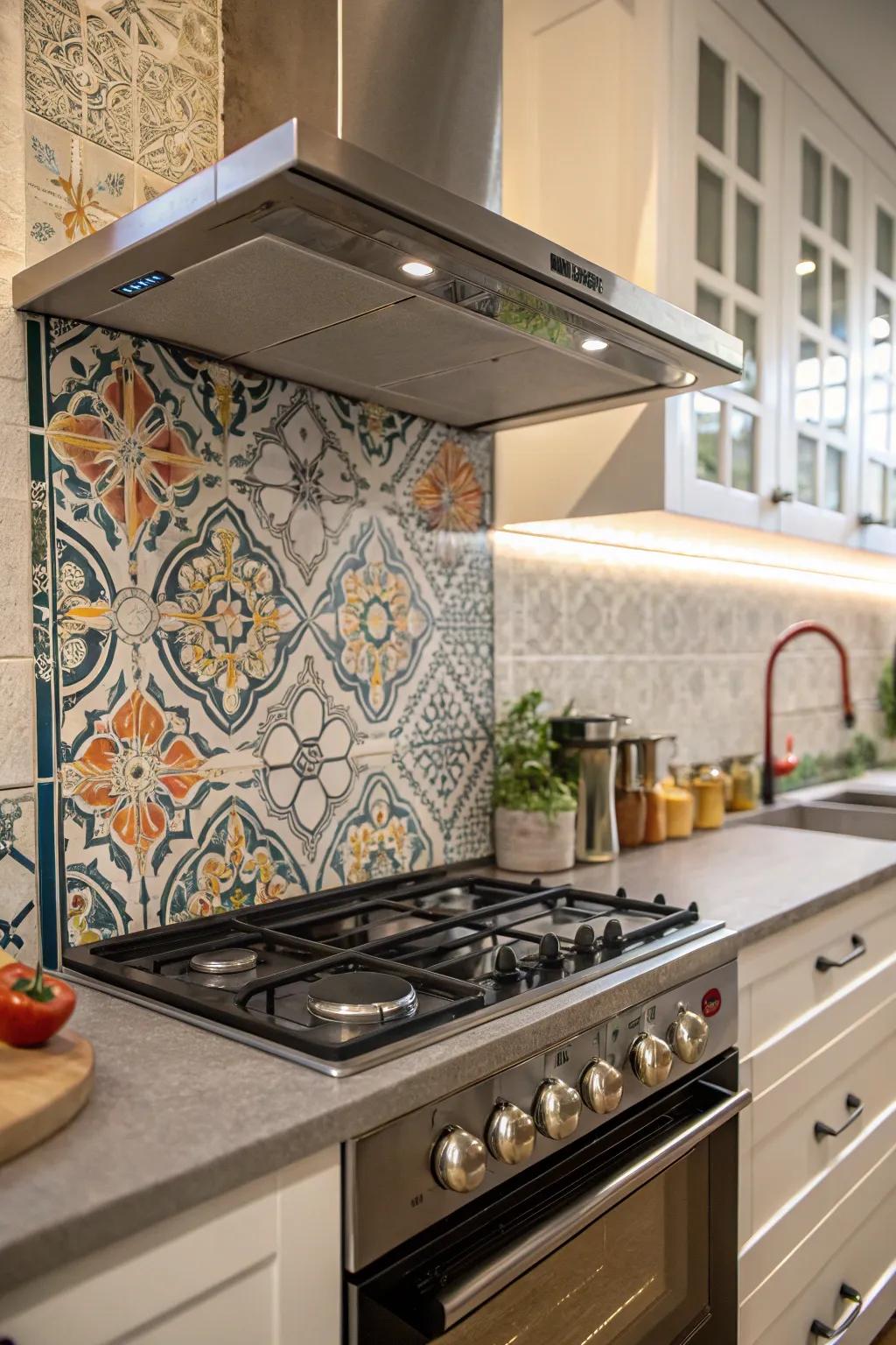 Style tiles lend an exotic and artistic touch.
