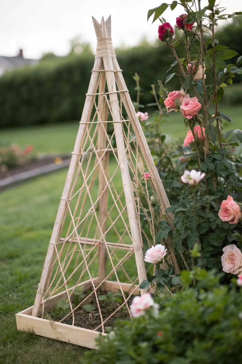 Elevate your garden's charm with a DIY obelisk that marries function with beauty.