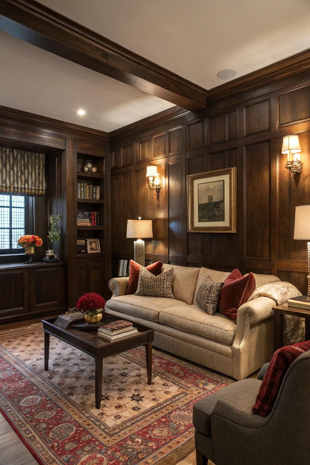 Timber overlay adds warmth and a hint of retro charm.