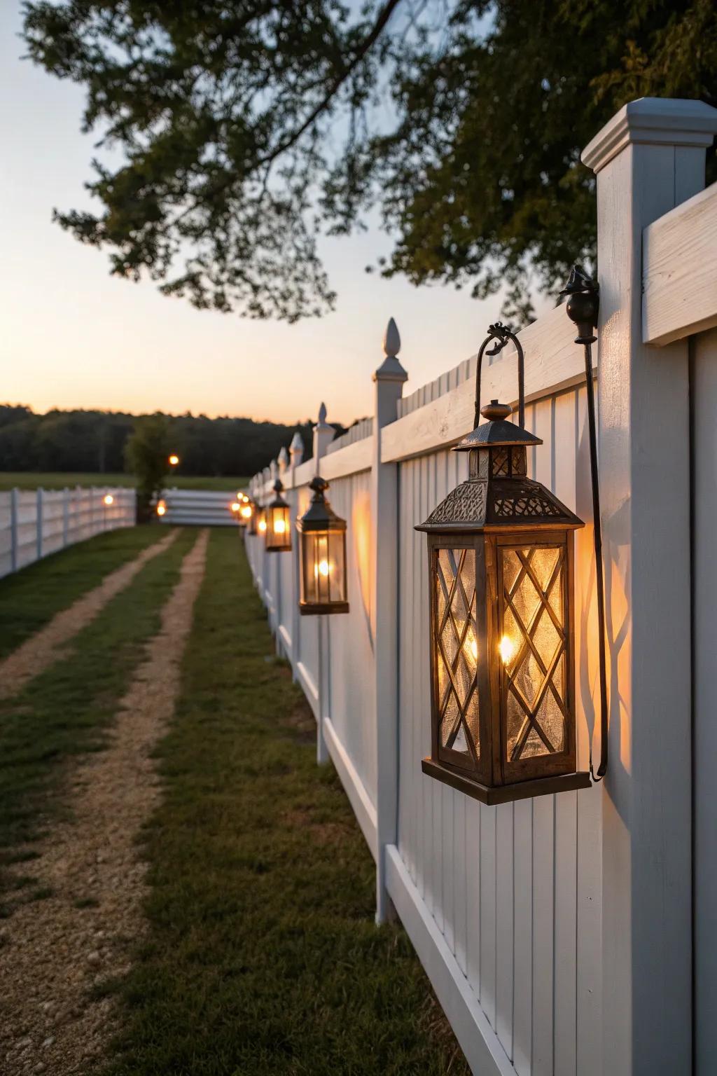 Homespun beacons contribute a warm, inviting touch to outdoor settings.