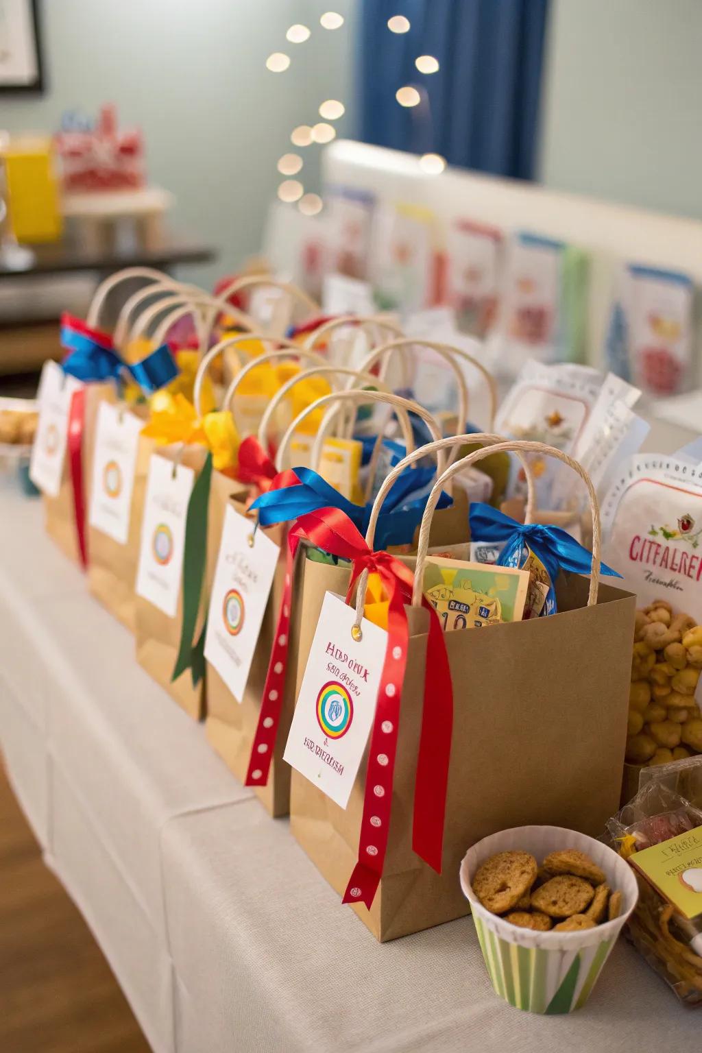 Goodie bags make guests feel special and appreciated.