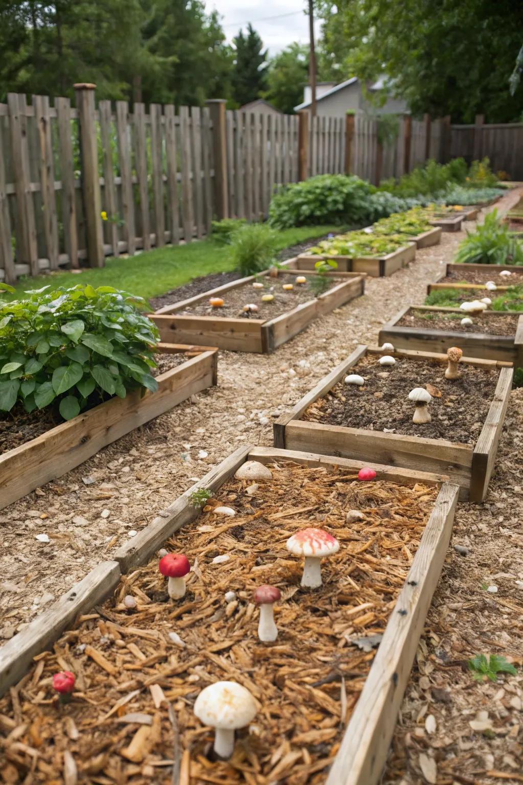 Wood chips create an ideal environment for growing mushrooms.