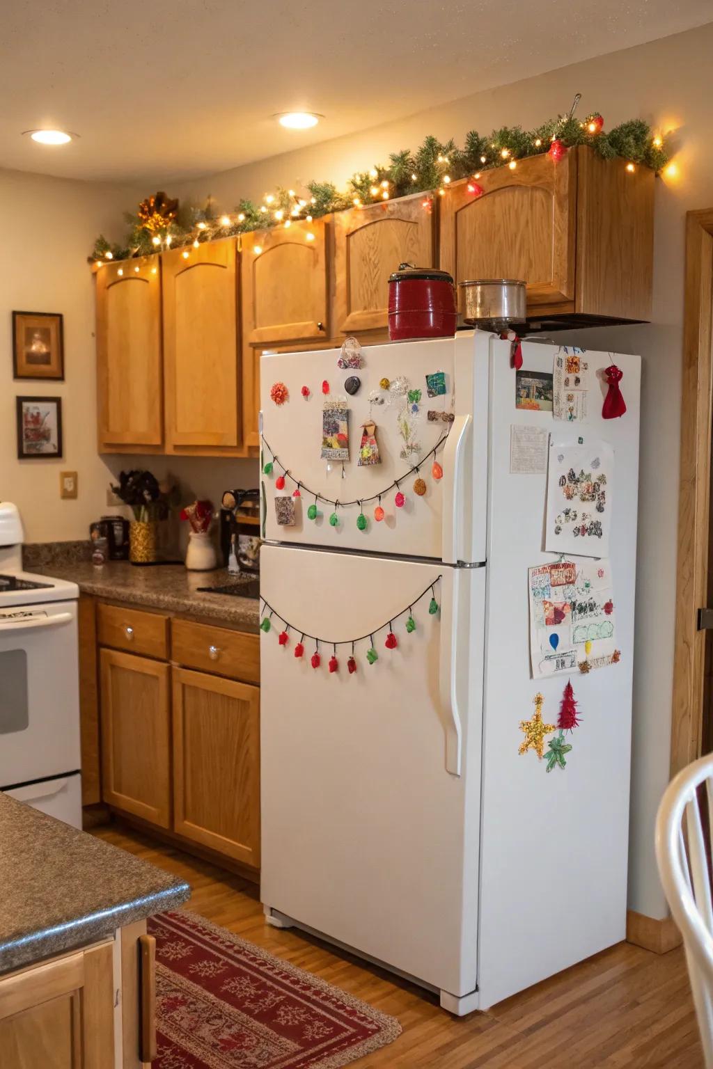 Seasonal decor adds a bit of fun and freshness to the kitchen.