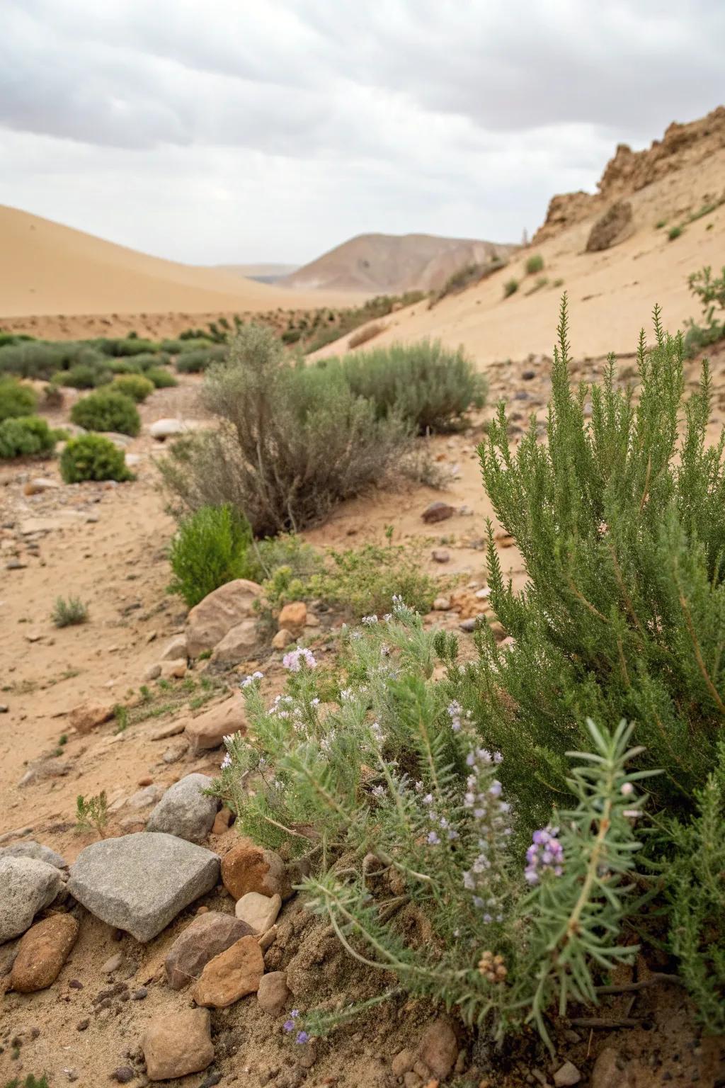 Herb garden offering fragrance and utility to the landscape.