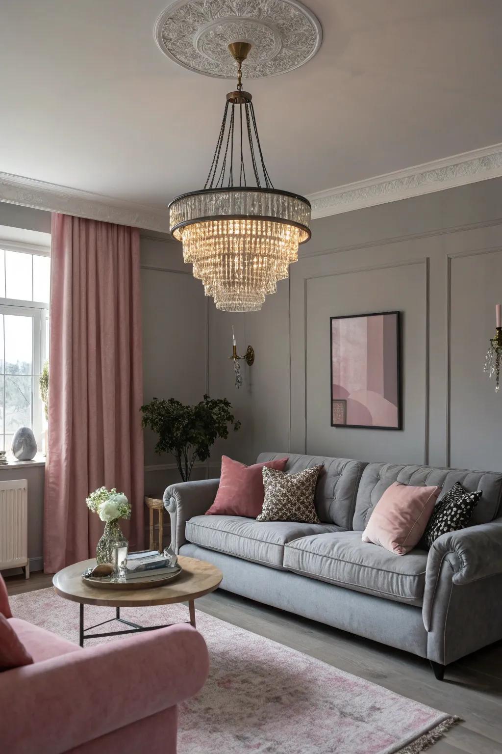 A statement radiance item draws the eye and unifies the area.