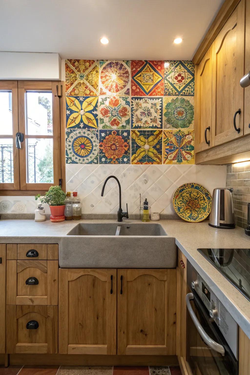 Mosaic tiles can transform your kitchen into a work of art.