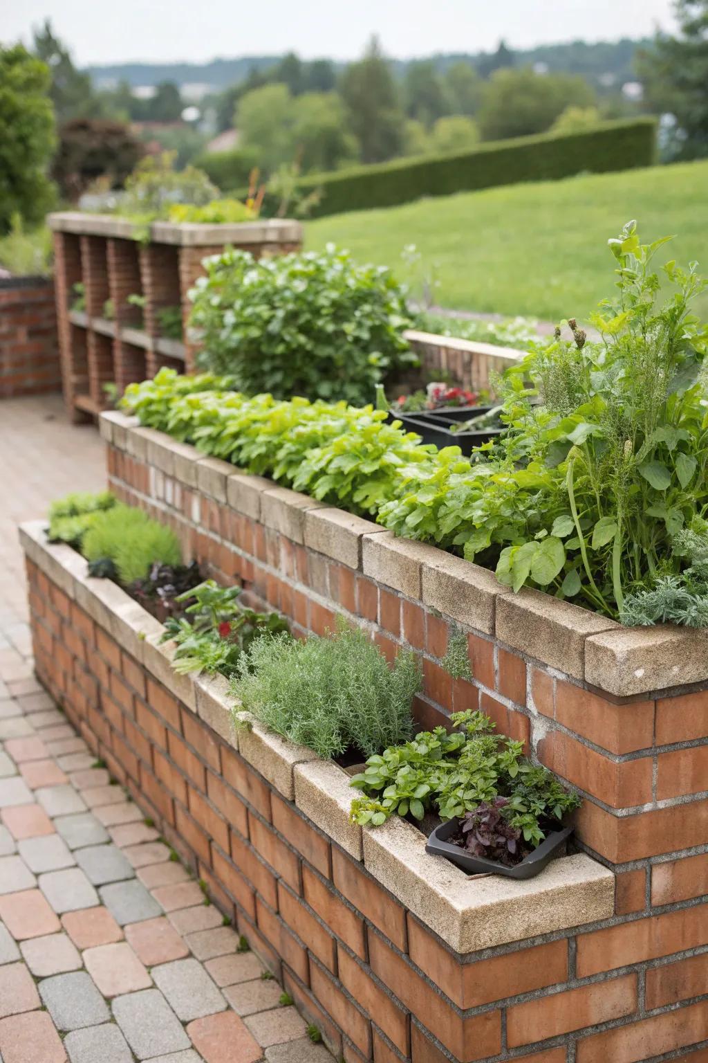 Utilize vertical space efficiently with planting walls in your garden bed.