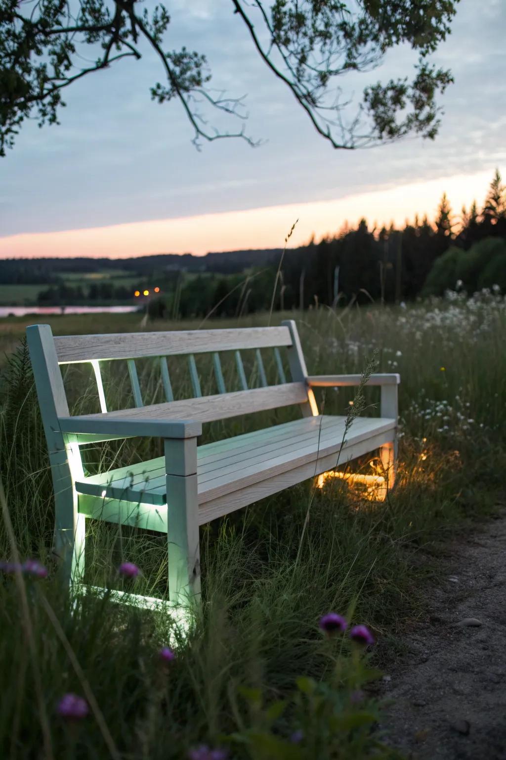 Illuminate friendships with a magical glow-in-the-dark bench, where simplicity meets enchanting beauty.