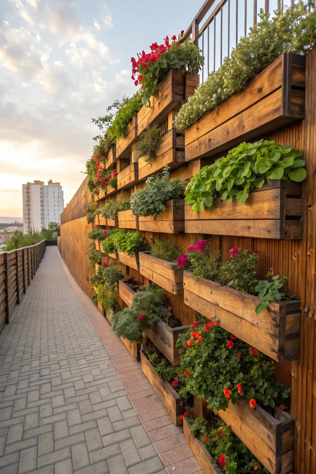 Elevate your space with a vibrant vertical garden fence—where nature meets craftsmanship.