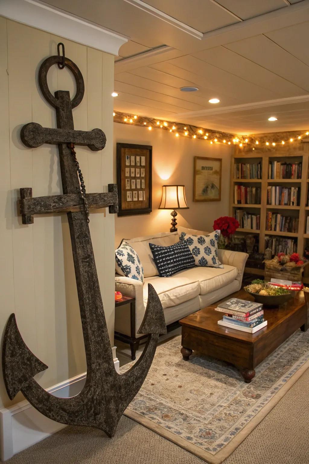 A statement nautical piece introduces character.