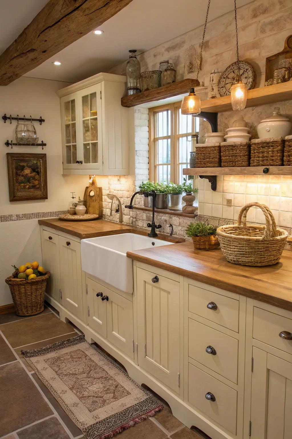 Farmhouse style is cozy and welcoming.