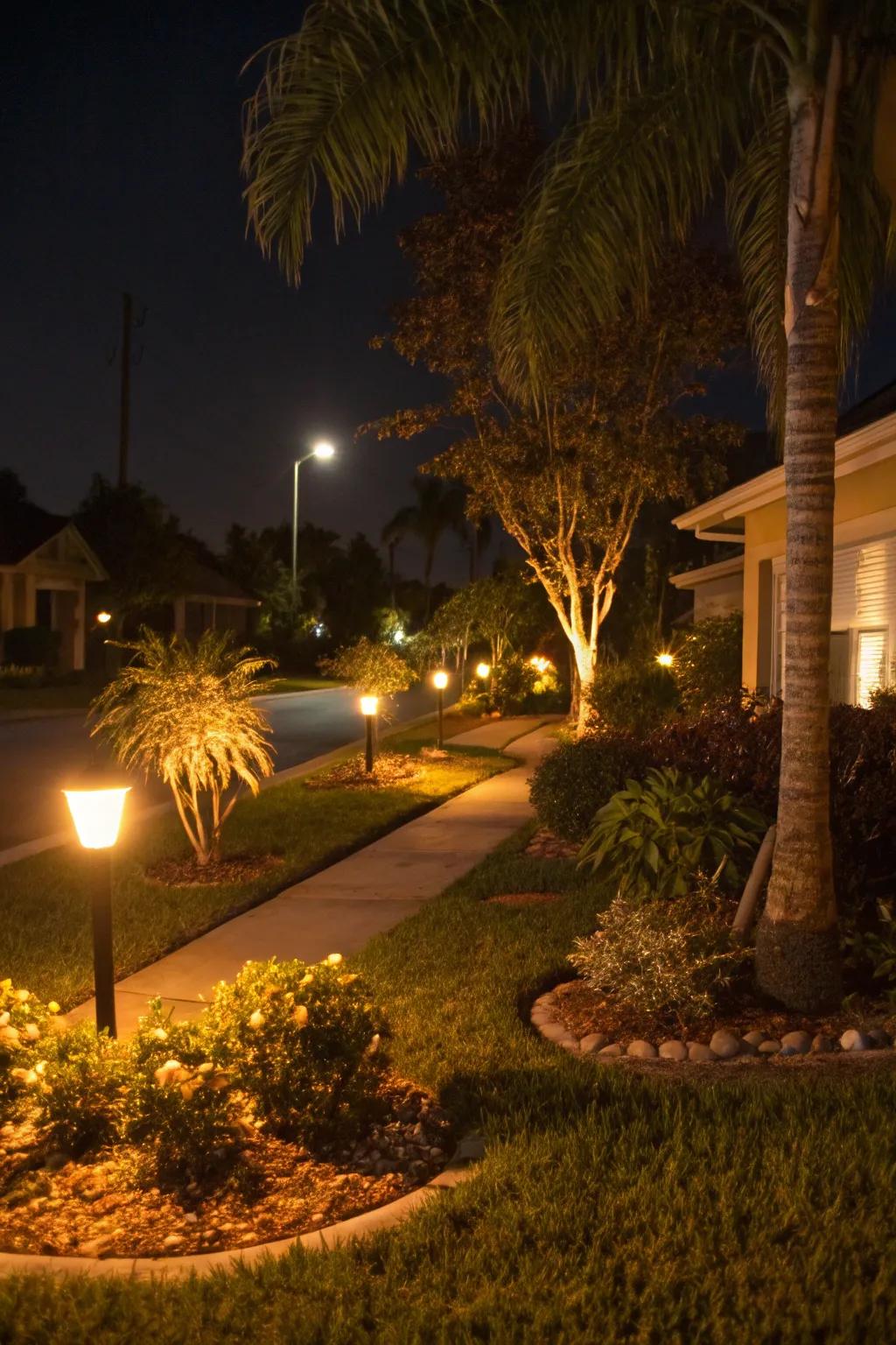 Garden illumination imparts a magical element to your nighttime landscape.