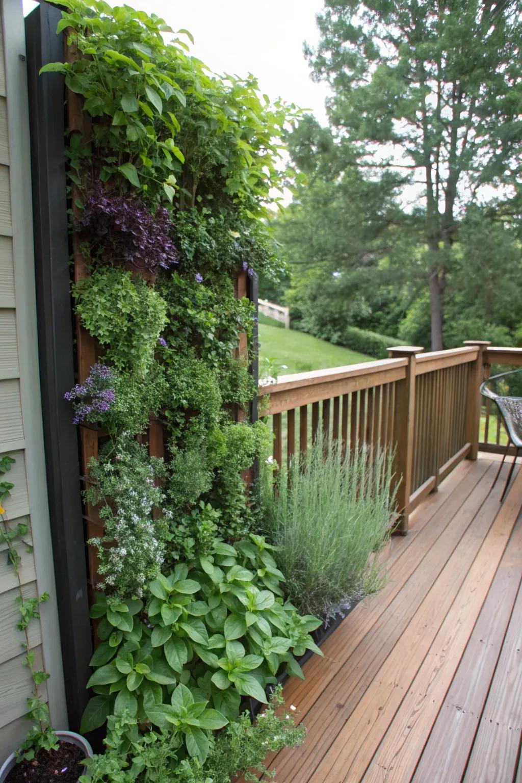 Establish seclusion with a lush herb divider.