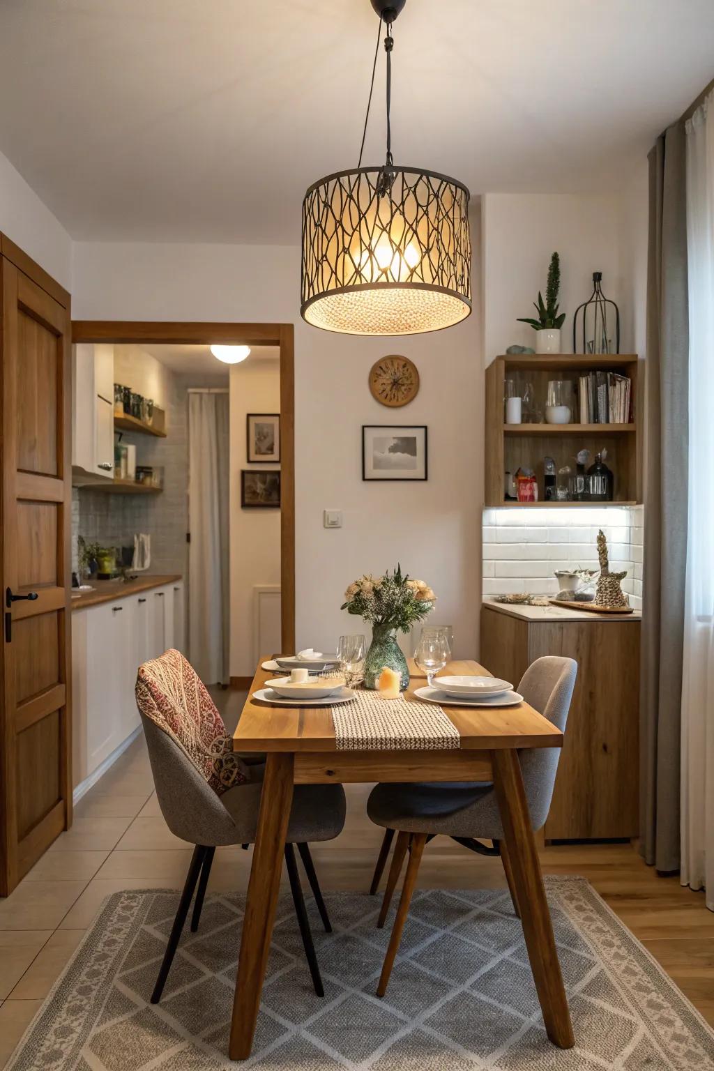 Statement lighting can serve as a focal point and enhance the ambiance of a room.