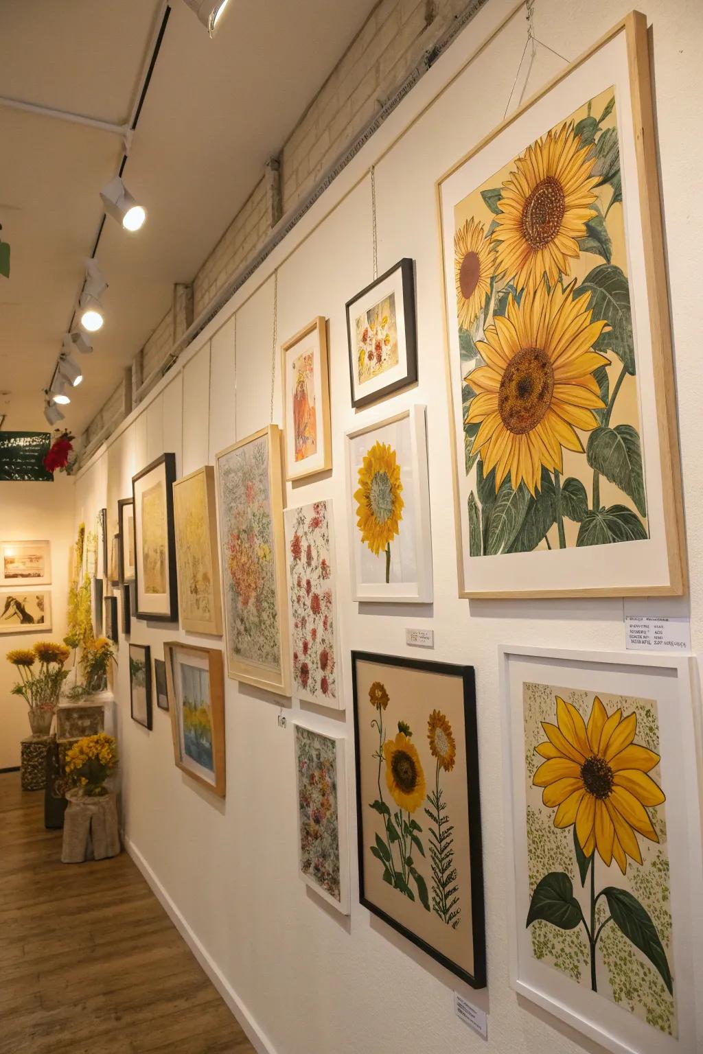 Sunflower art prints offer a vibrant and creative addition to your walls.