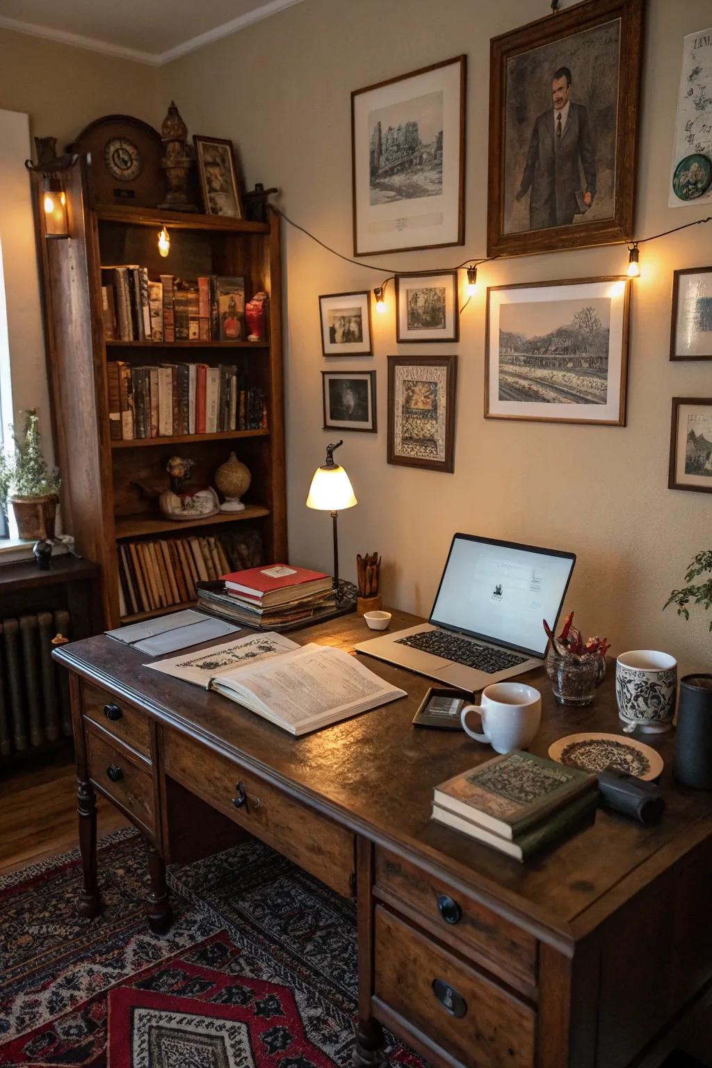 Cocoa desks deliver depth and classic warmth.