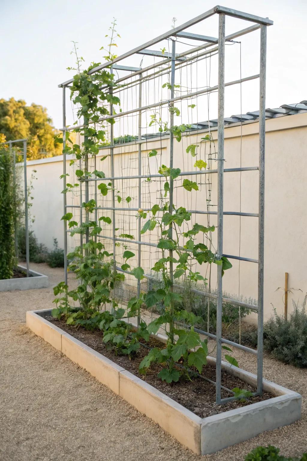 Elevate your garden with a chic cattle panel trellis—where simplicity meets nature's elegance.