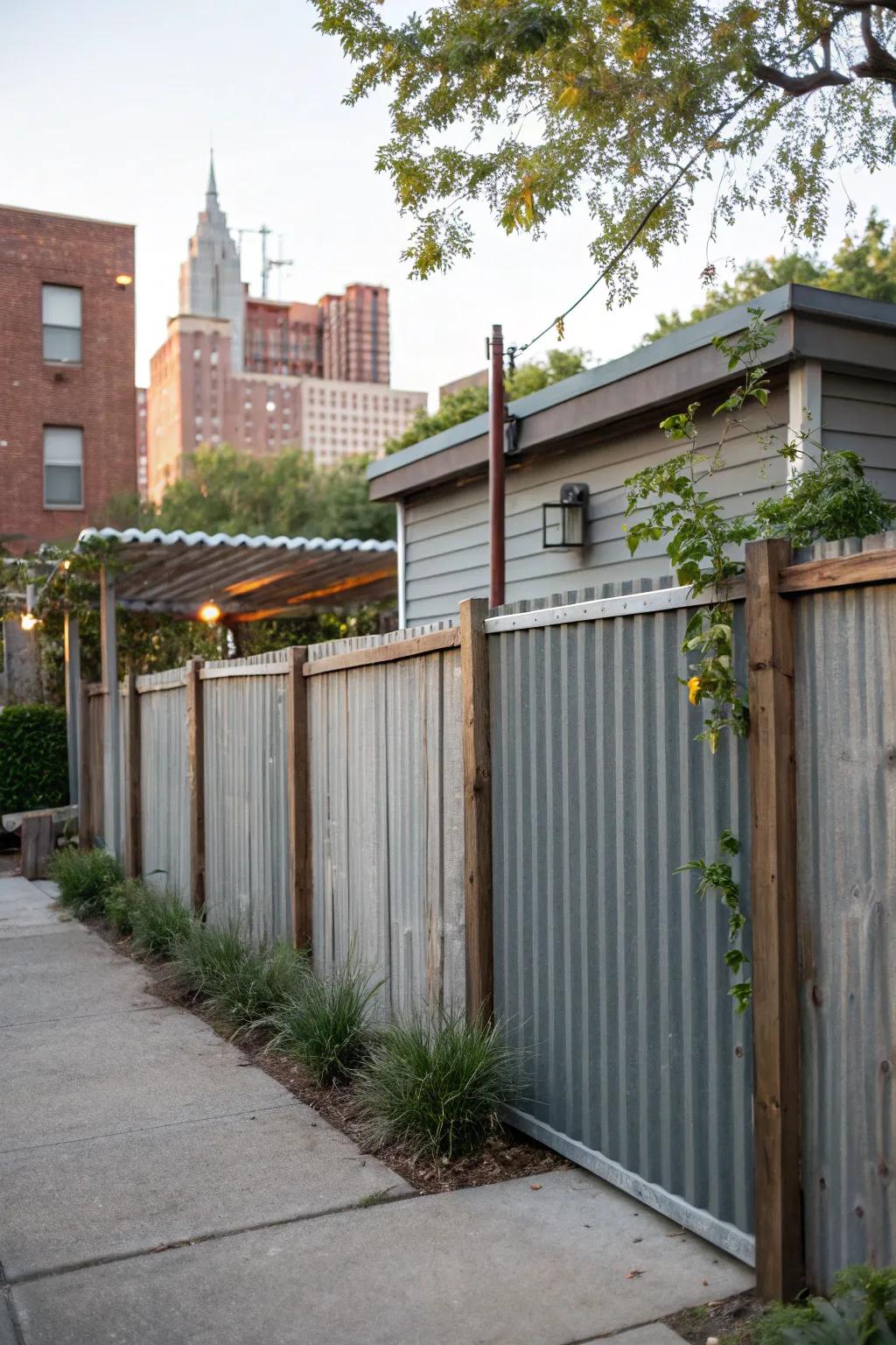 Wavy metal appends resilience and an industrial vibe.