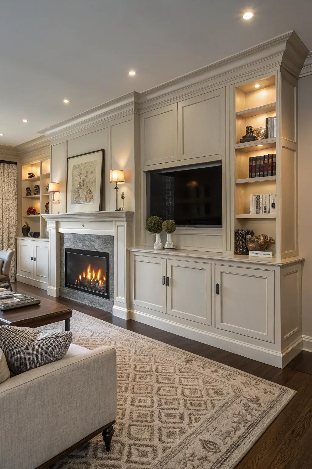 Hidden storage keeps your space tidy while maintaining style.