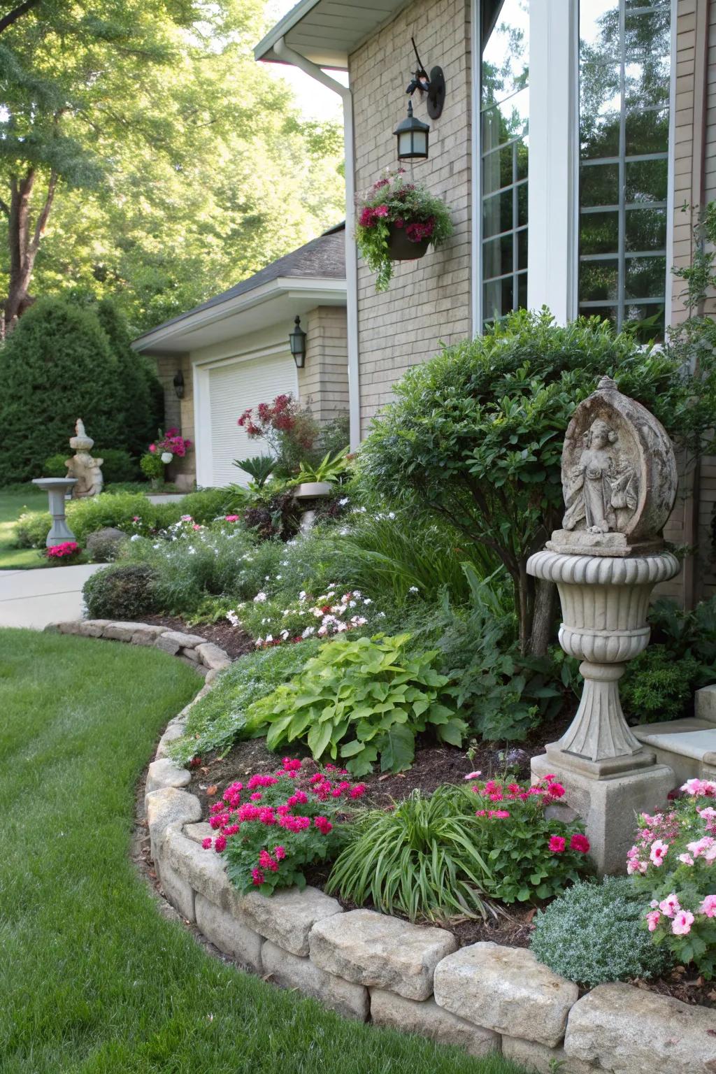 Art pieces personalize your berm design.