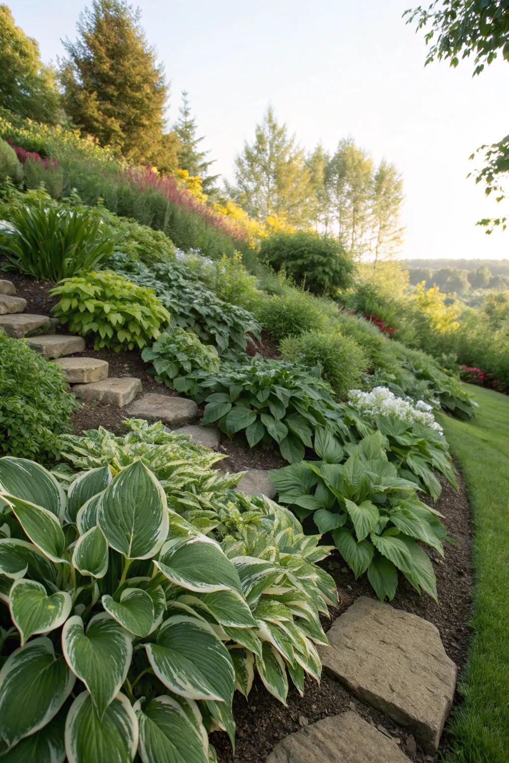 Leafy glories transform sloped spaces into lush landscapes.