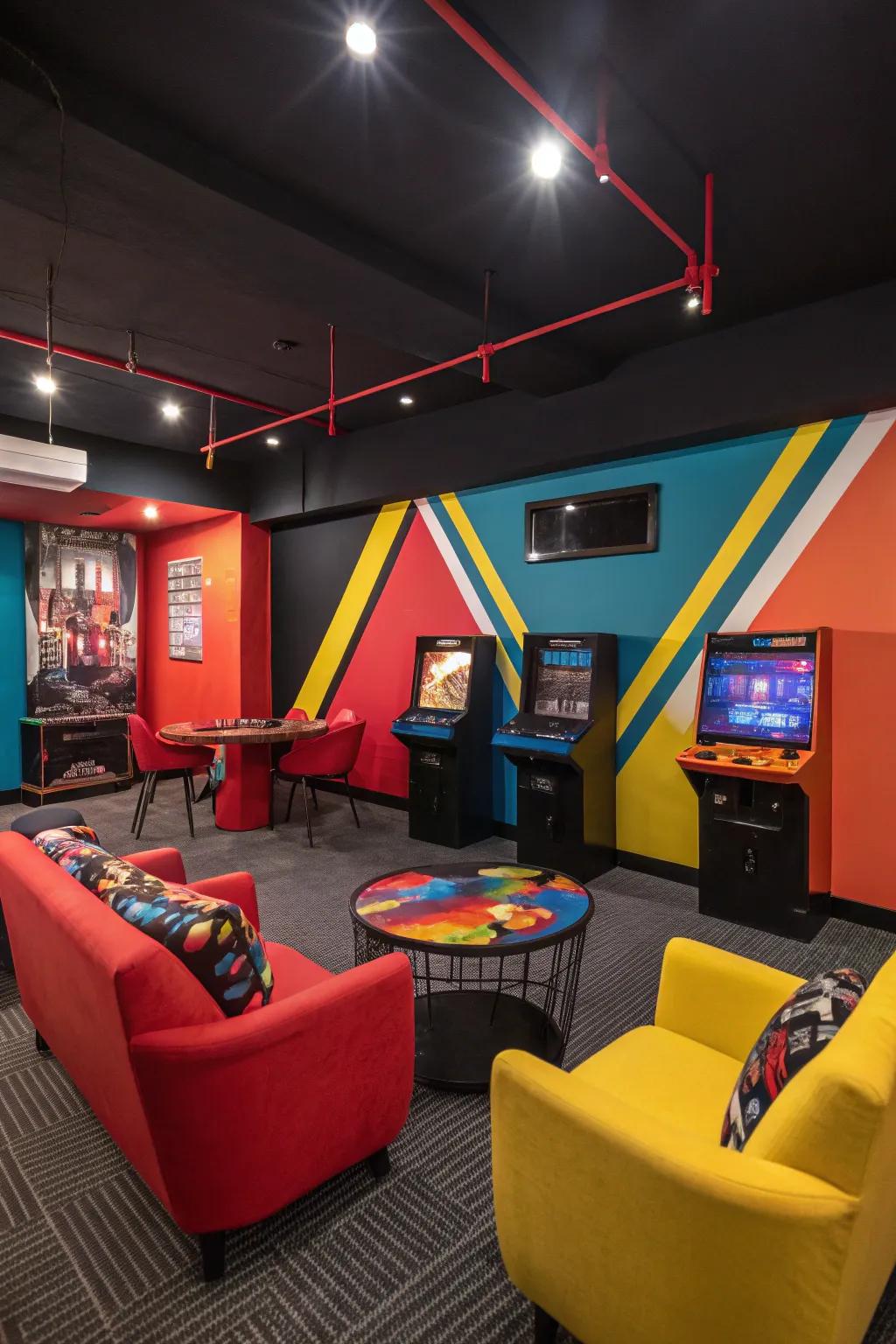 Bold colors make your game room explode with visual appeal.