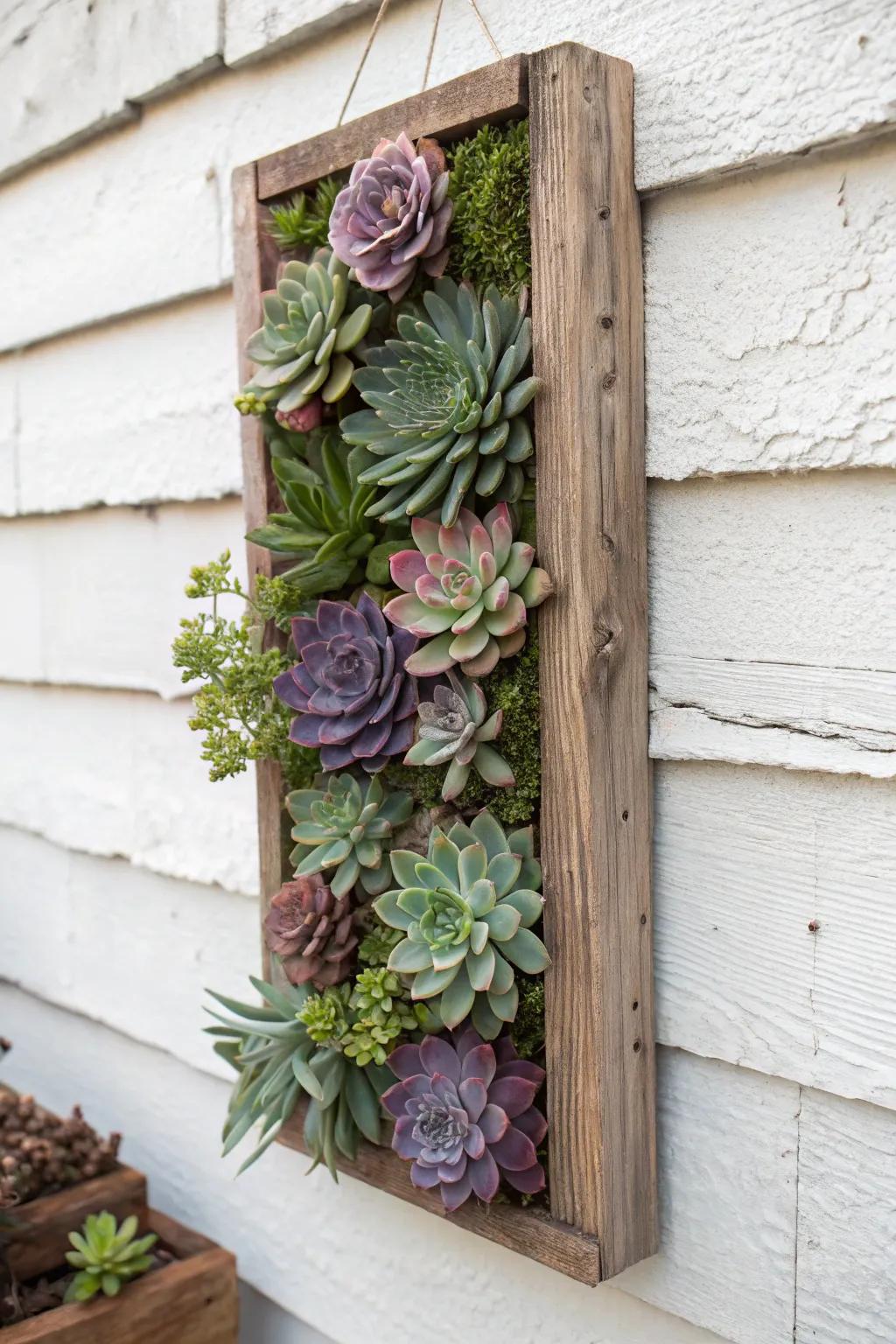 Transform your space with a stunning succulent wall planter, where nature meets artistry in a Scandinavian-Boho fusion.