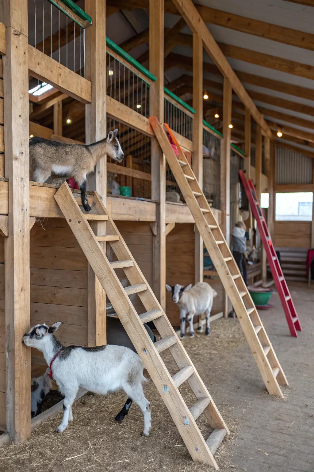 Cheerful mounting builds add fun and exercise options.