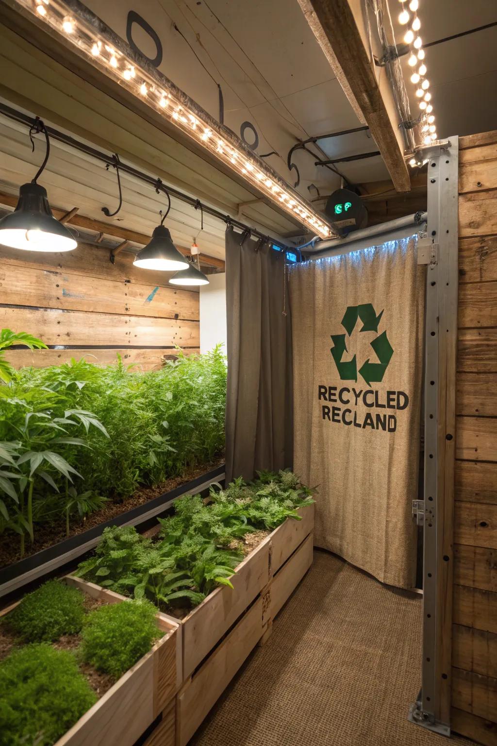 Eco-friendly materials make a sustainable and aware grow room.