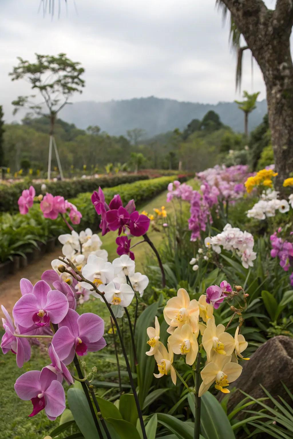 Orchid gardens bring exotic beauty to your space.