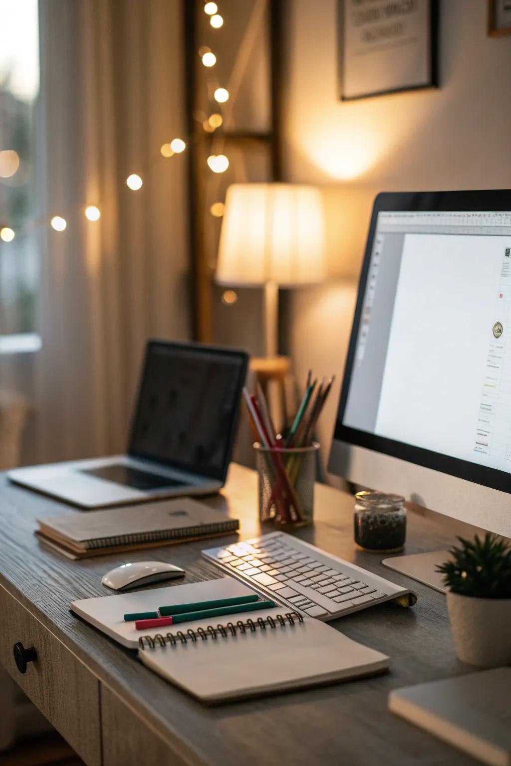 Improve visual comfort using restful background light.