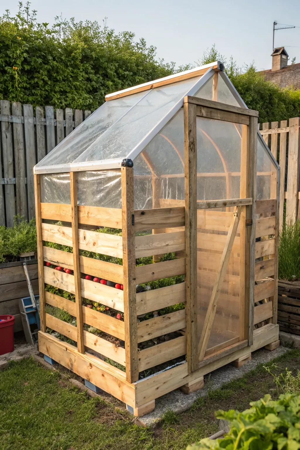 Craft Your Own Oasis: A Stunning Pallet Greenhouse to Extend Your Growing Season