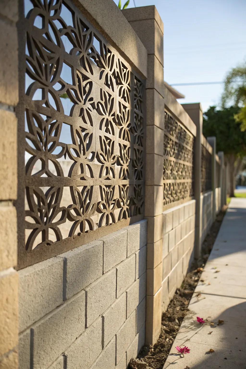 Artistic metal screens add elegance and intrigue.