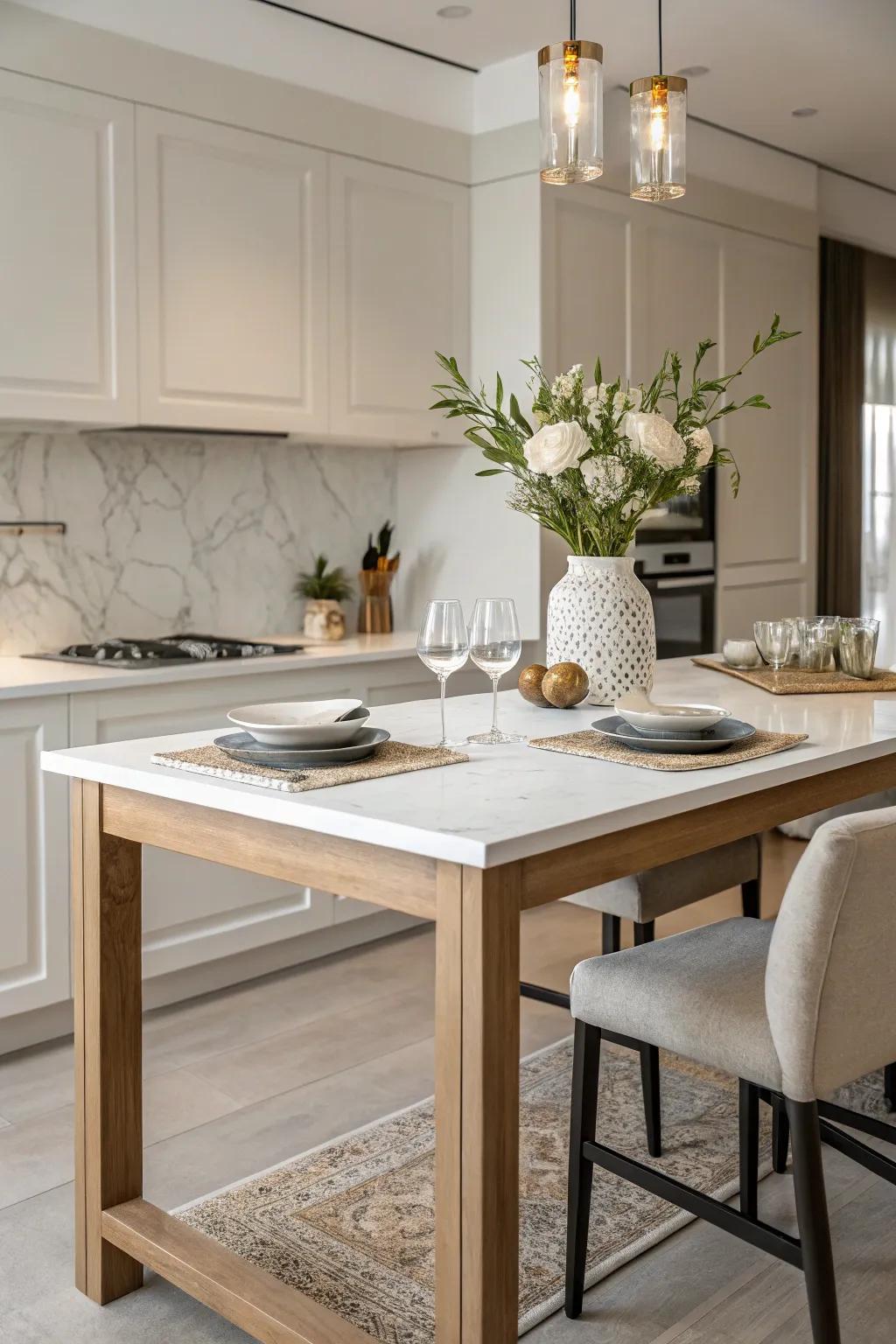 Understated elegance in a minimalist kitchen design.