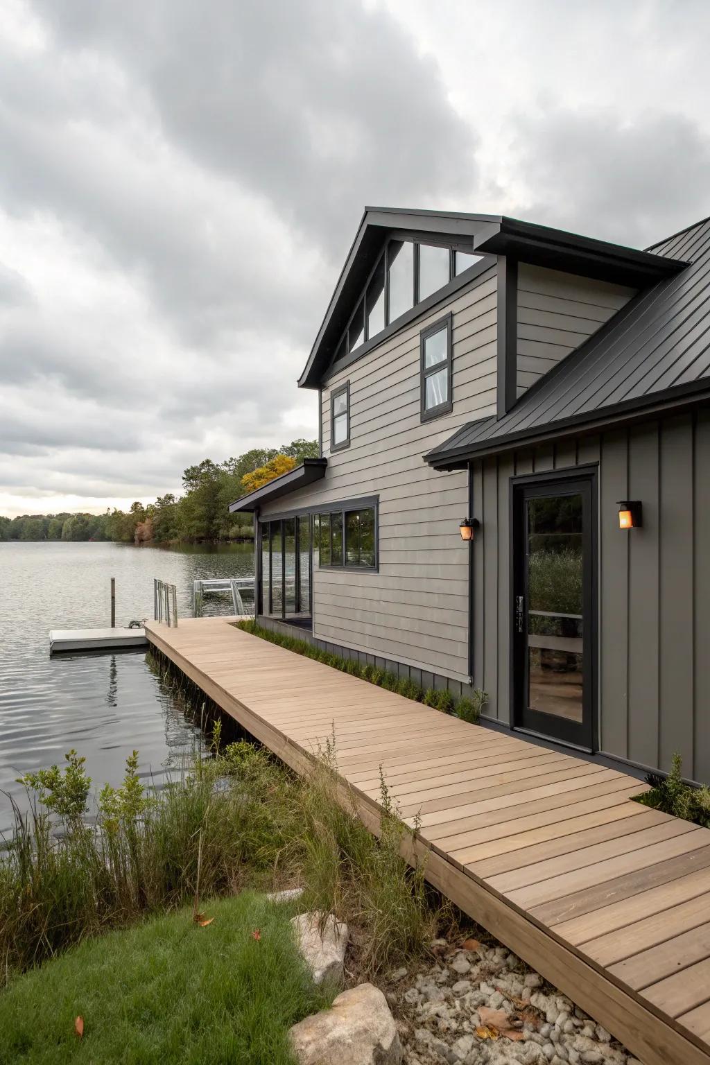 Durable siding offering both protection and style.