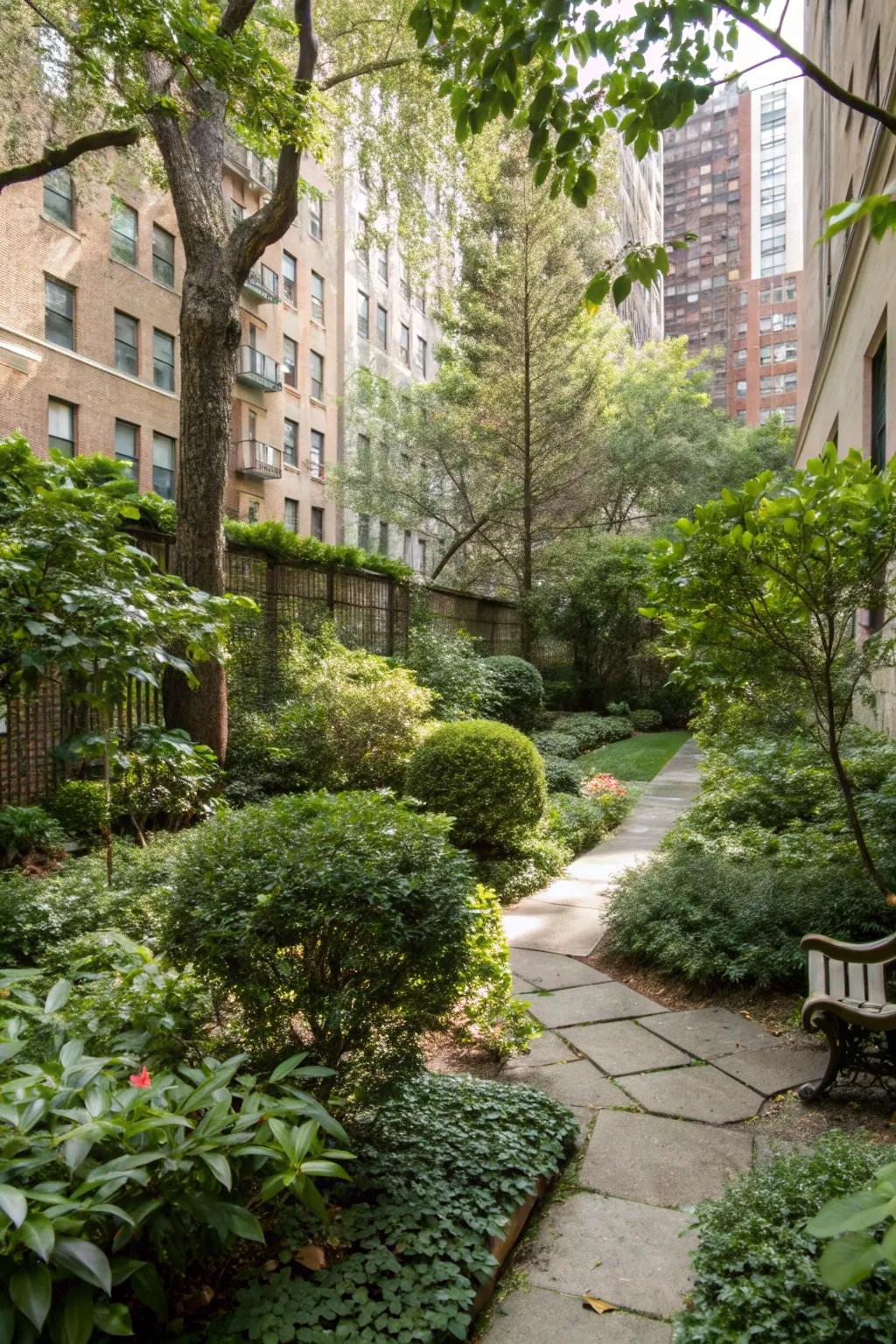 Create an urban oasis with the lush foliage of Indian hawthorn.