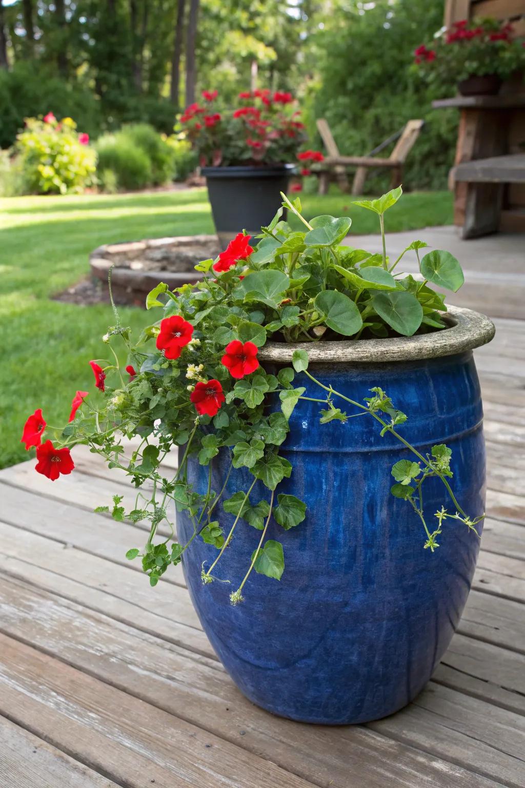 Transform your garden with striking container craftsmanship—an elegant disguise for practical needs.