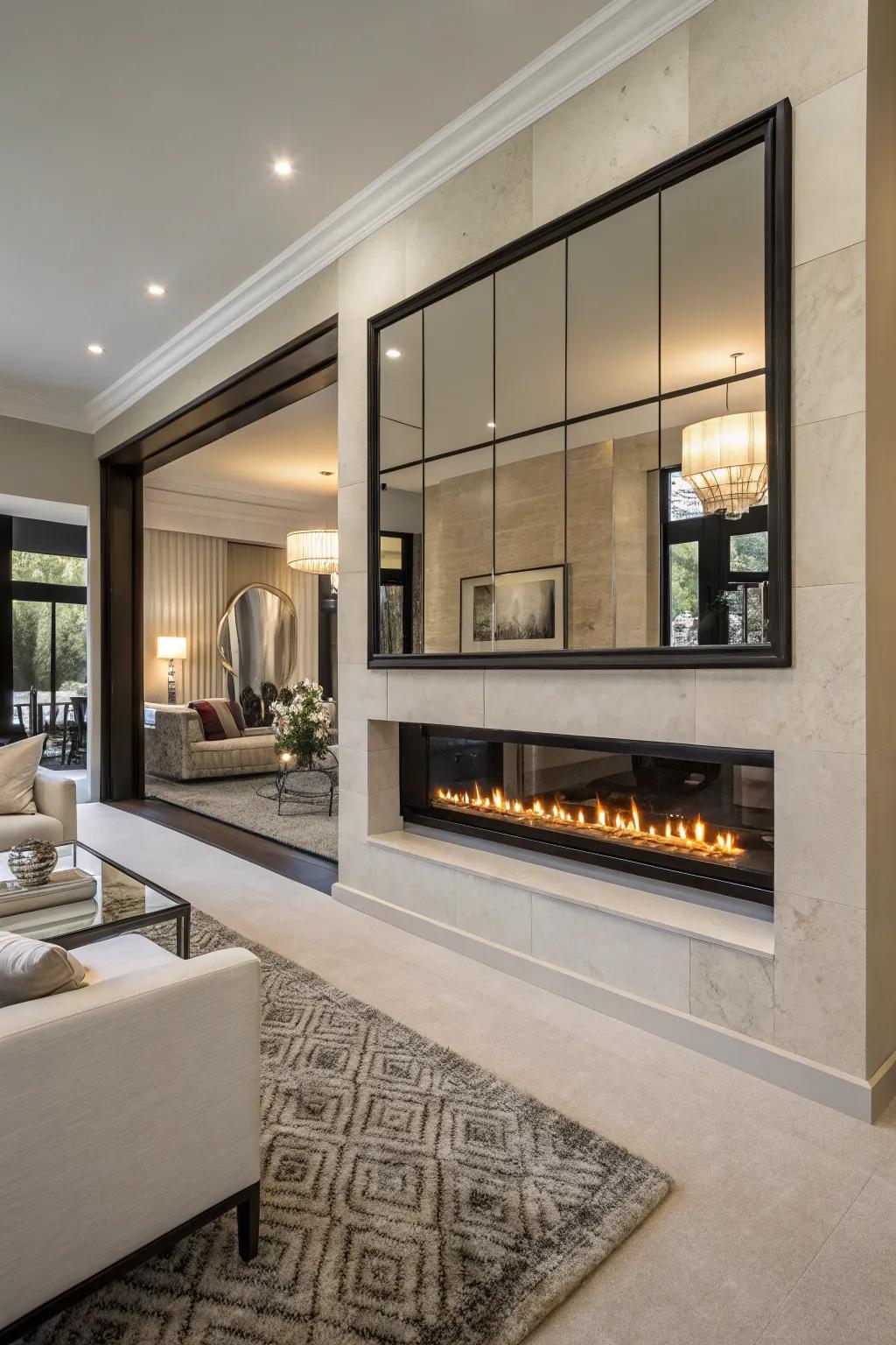 Enhance light and space with mirrors around your heater.