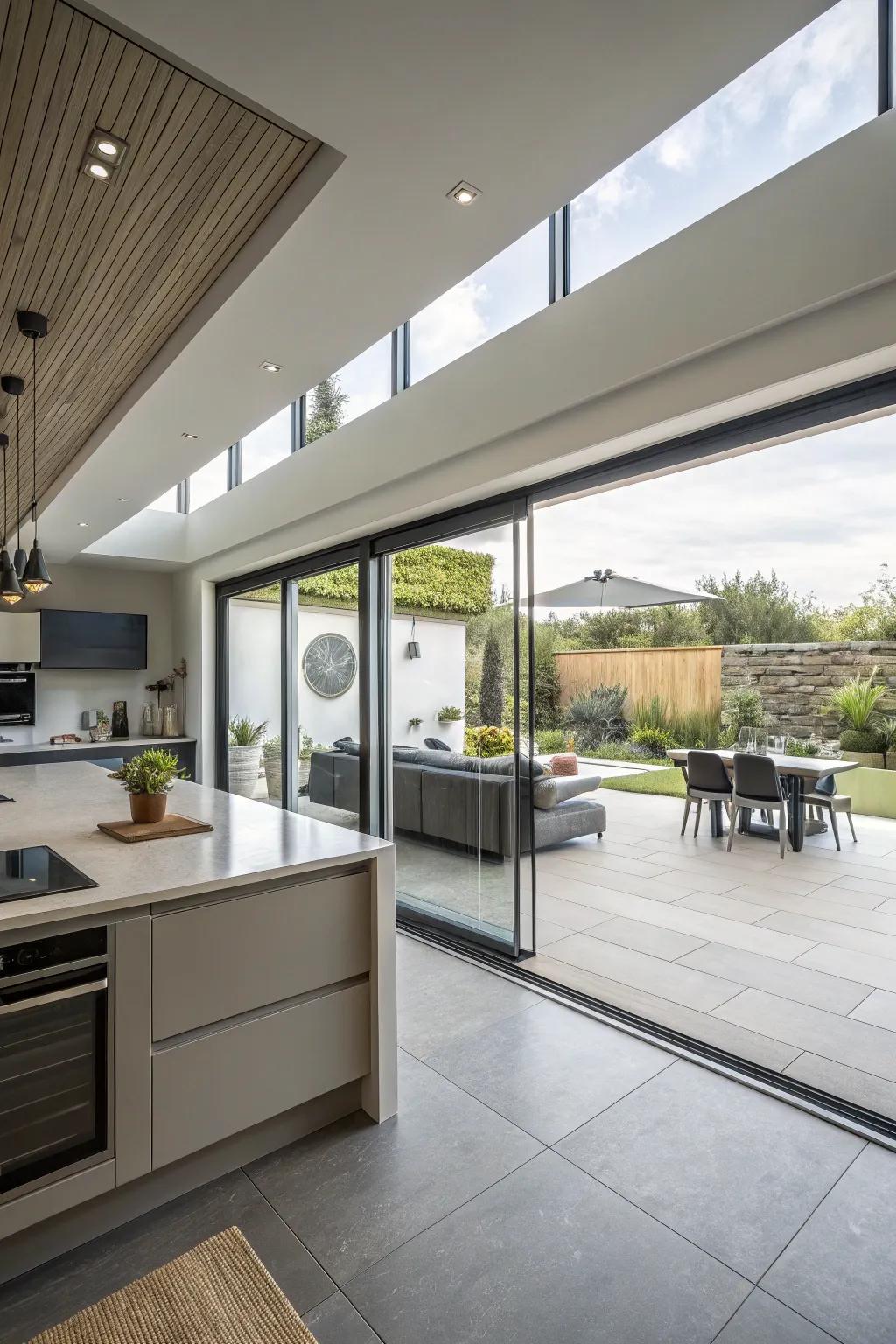 Sliding entrances offer the best of both worlds.